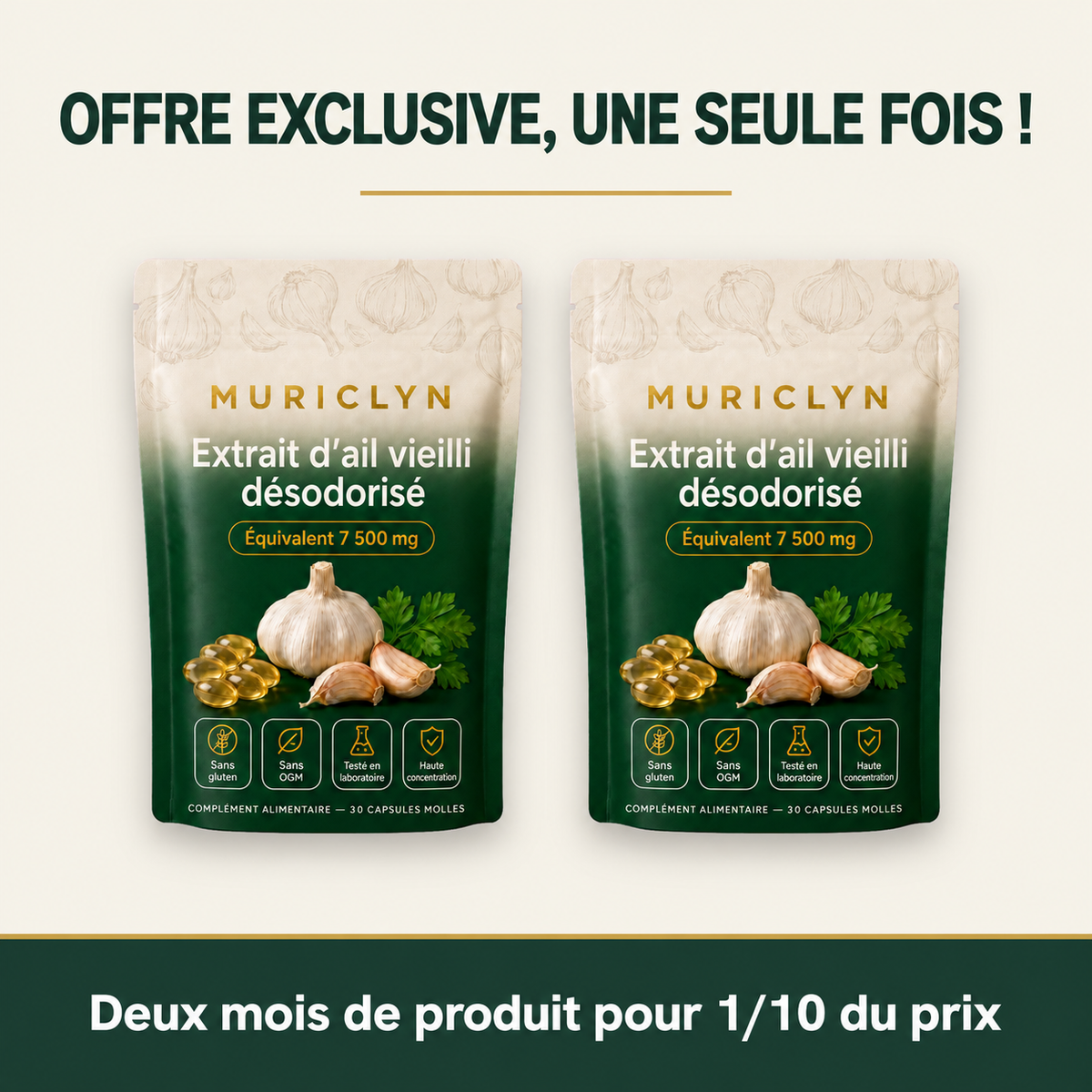 MURICLYN — offre de deux mois avec étiquettes françaises